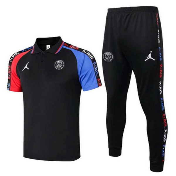 Polo Conjunto Completo Paris Saint Germain 2020-2021 Negro Azul